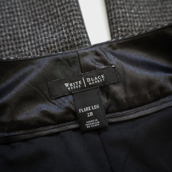 WHITE HOUSE BLACK MARKET Size 2 Black Gray Dress Pants Trousers Slacks - Picture 3 of 5